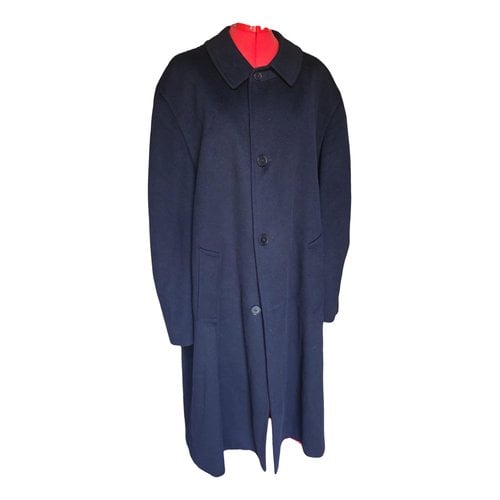Pre-owned Loro Piana Wool Coat In Blue