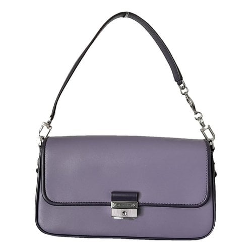 Pre-owned Michael Kors Leather Handbag In Purple