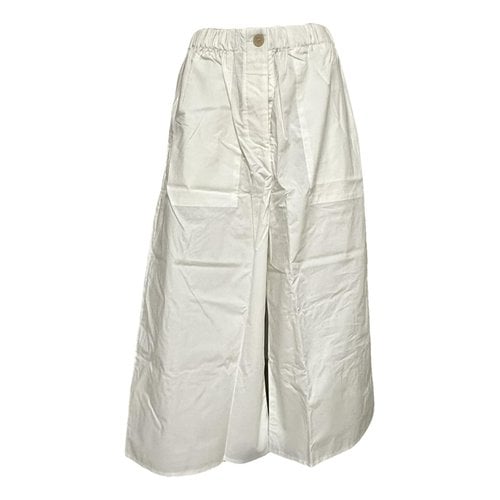 Pre-owned Loewe Skirt In White