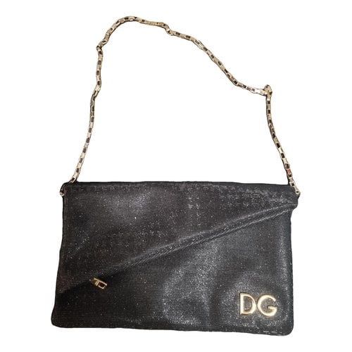 Pre-owned Dolce & Gabbana Dg Girls Glitter Clutch Bag In Black