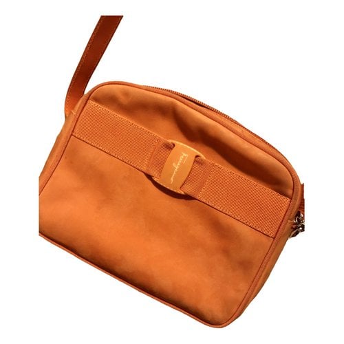 Pre-owned Ferragamo Leather Crossbody Bag In Orange