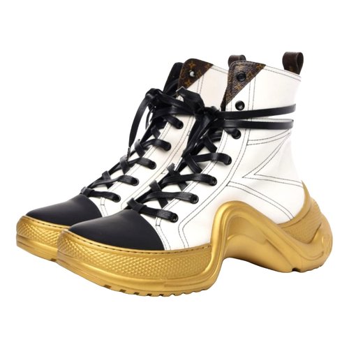Pre-owned Louis Vuitton Leather Lace Up Boots In Multicolour