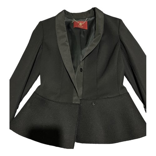 Pre-owned Dondup Wool Suit Jacket In Black