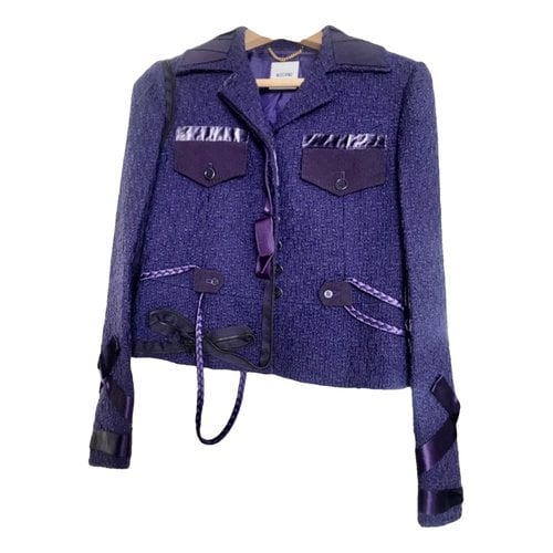 Pre-owned Moschino Wool Short Vest In Purple