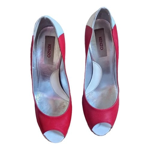 Pre-owned Kenzo Patent Leather Heels In Red