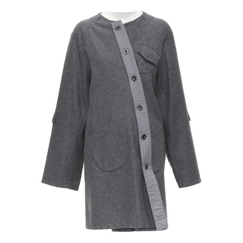 Pre-owned Miu Miu Wool Coat In Grey