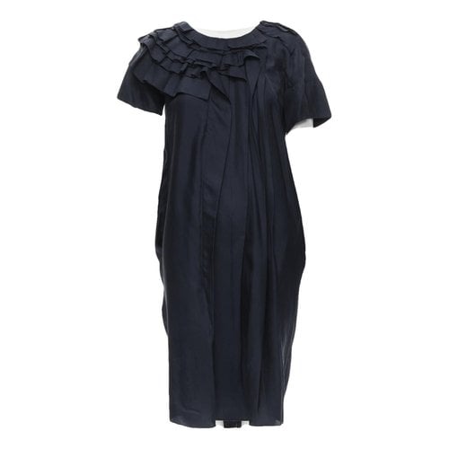 Pre-owned Marni Silk Mid-length Dress In Blue
