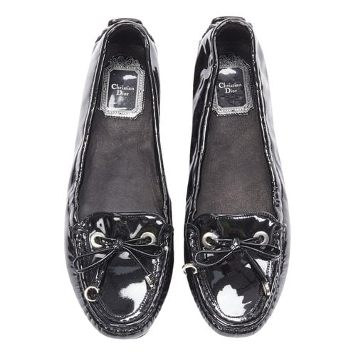 Pre-owned Dior Patent Leather Lace Ups In Black