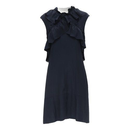 Pre-owned Marni Silk Dress In Navy