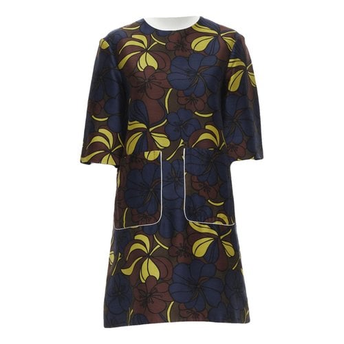 Pre-owned Marni Wool Mid-length Dress In Brown