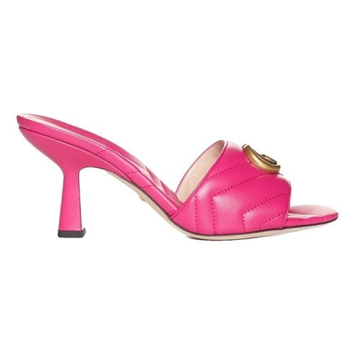 Pre-owned Gucci Leather Heels In Pink