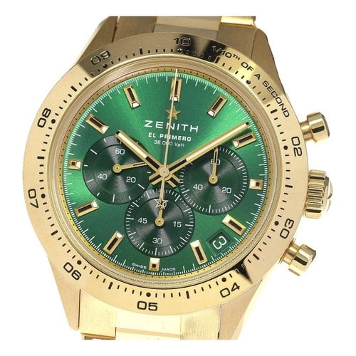 Pre-owned Zenith Gold Watch In Green