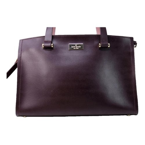 Pre-owned Kate Spade Leather Handbag In Purple