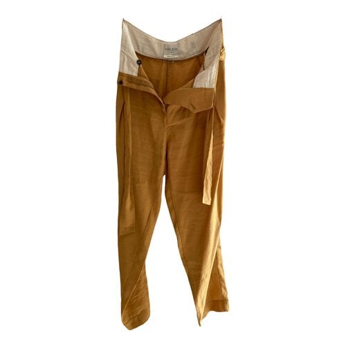 Pre-owned Forte Forte Carot Pants In Yellow