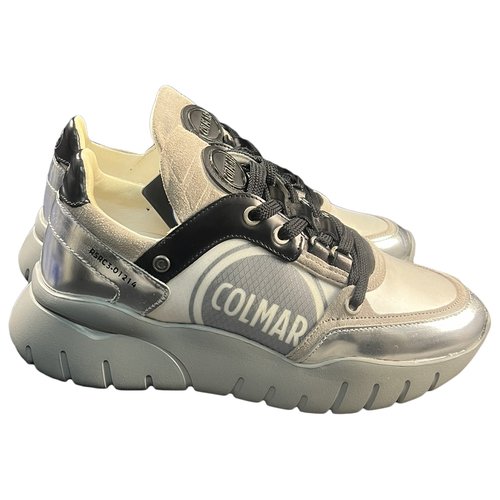 Pre-owned Colmar Leather Trainers In Silver