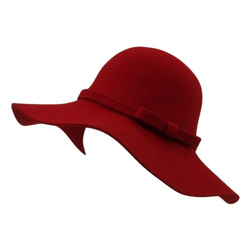 Pre-owned Max Mara Wool Hat In Red