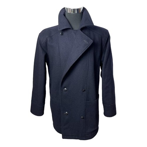 Pre-owned Ermenegildo Zegna Wool Coat In Blue