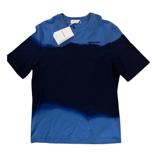 Pre-owned Ferragamo T-shirt In Blue