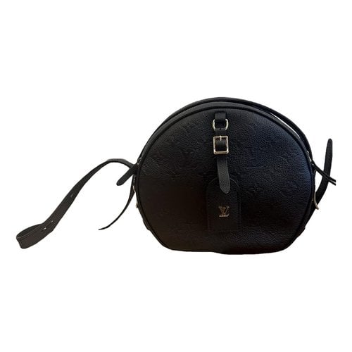 Pre-owned Louis Vuitton Boîte Chapeau Souple Leather Crossbody Bag In Black