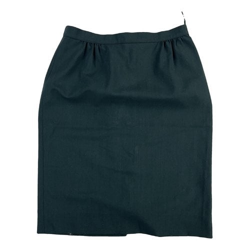 Pre-owned Ferragamo Wool Mid-length Skirt In Green