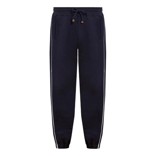 Pre-owned Brunello Cucinelli Trousers In Navy