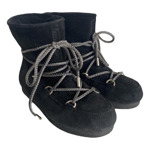Pre-owned Moon Boot Snow Boots In Black