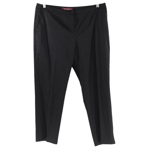 Pre-owned Max Mara Slim Pants In Black