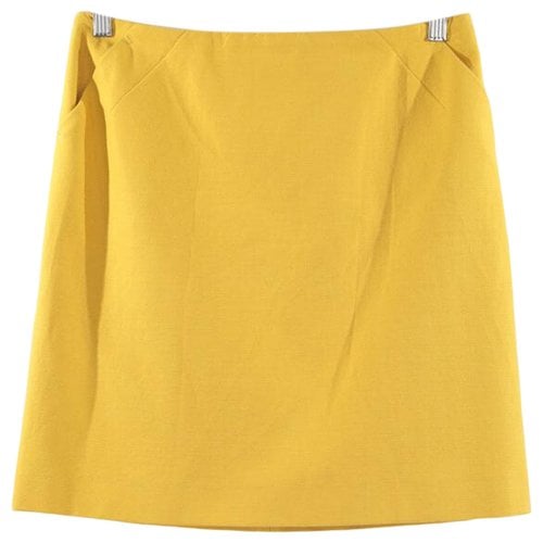 Pre-owned Paule Ka Mid-length Skirt In Yellow
