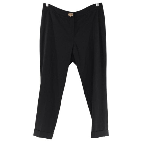 Pre-owned Ferragamo Wool Slim Pants In Black
