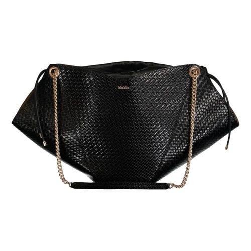 Pre-owned Max Mara Leather Crossbody Bag In Black