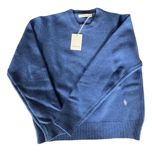 Pre-owned Sporty And Rich Wool Jumper In Blue