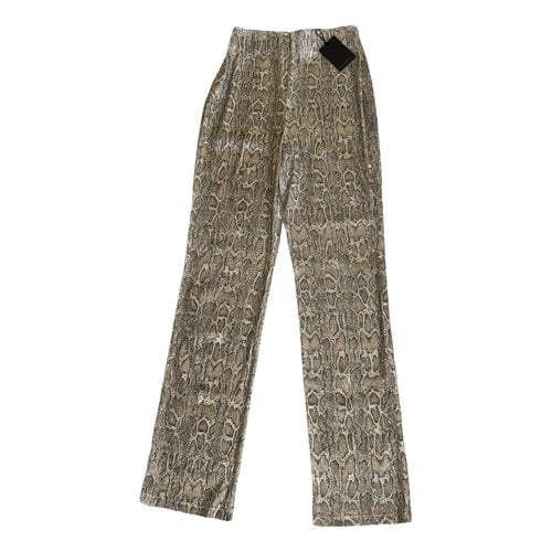 Pre-owned Michael Costello Large Pants In Beige