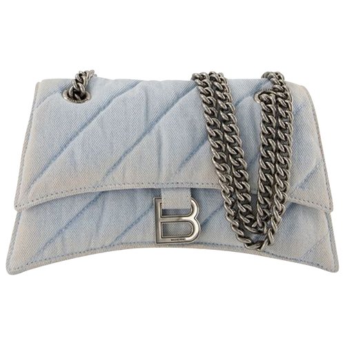 Pre-owned Balenciaga Crush Handbag In Blue