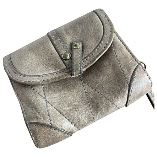 Pre-owned Hugo Boss Leather Small Bag In Grey