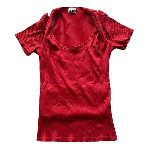 Pre-owned Issey Miyake Top In Red