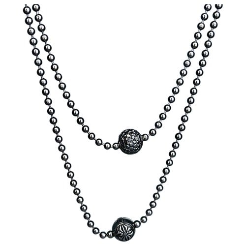 Pre-owned Shamballa Jewels White Gold Necklace In Grey