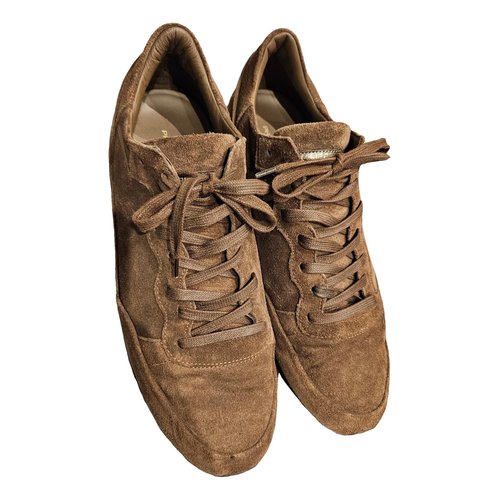 Pre-owned Philippe Model Leather Low Trainers In Brown