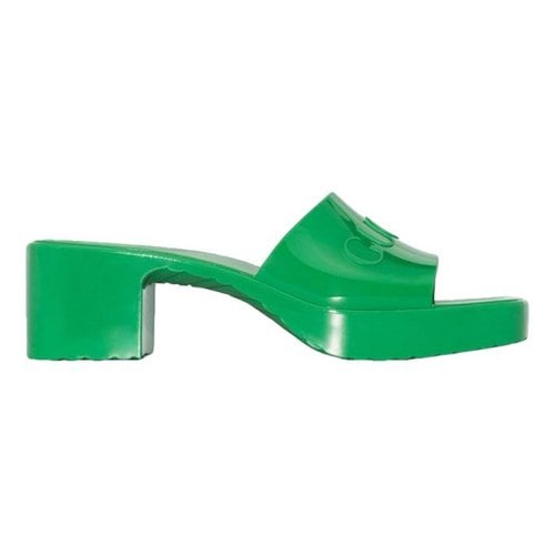 Pre-owned Gucci Sandal In Green
