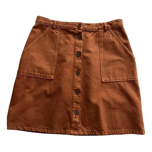 Pre-owned Des Petits Hauts Mini Skirt In Brown