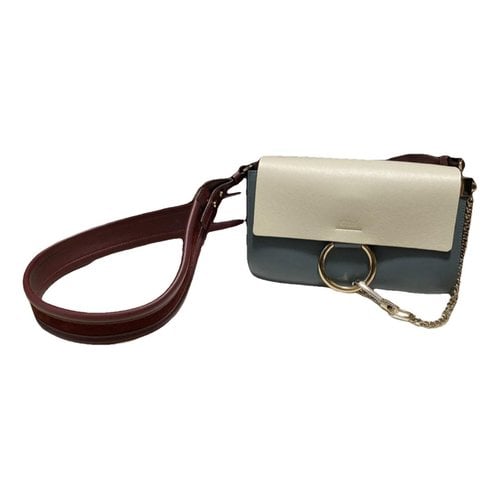 Pre-owned Chloé Faye Leather Crossbody Bag In Multicolour