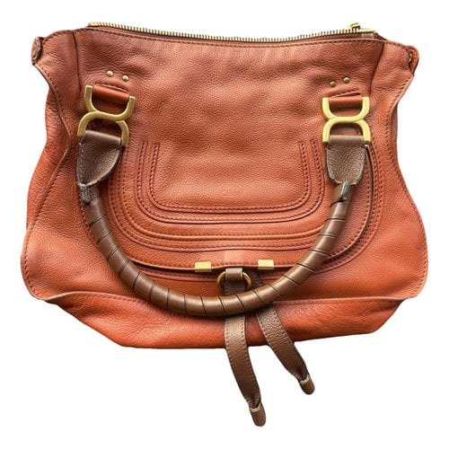 Pre-owned Chloé Marcie Leather Handbag In Brown