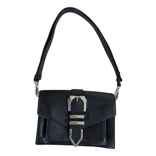 Pre-owned Versus Leather Handbag In Black