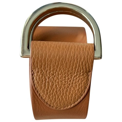 Pre-owned Max & Co Leather Belt In Camel