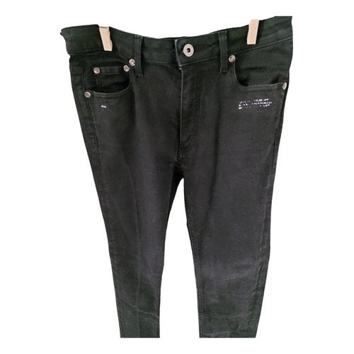 Pre-owned Off-white Slim Jeans In Black