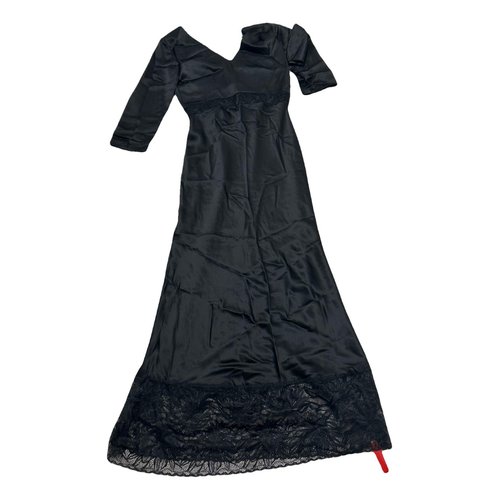 Pre-owned Hayley Menzies Silk Dress In Black