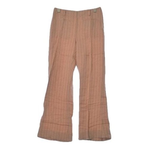 Pre-owned Acne Studios Linen Trousers In Pink
