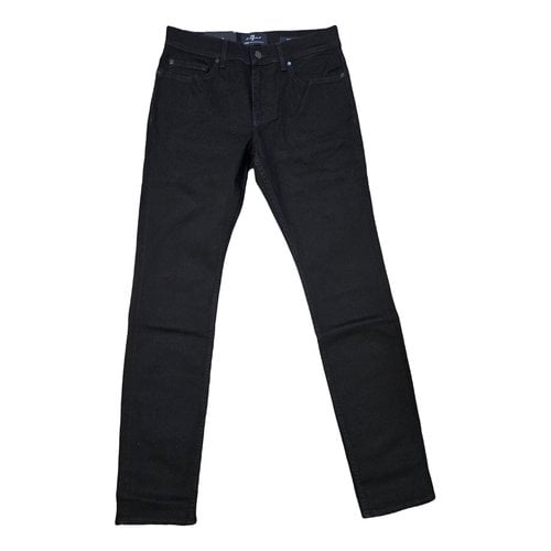 Pre-owned 7 For All Mankind Slim Jean In Black