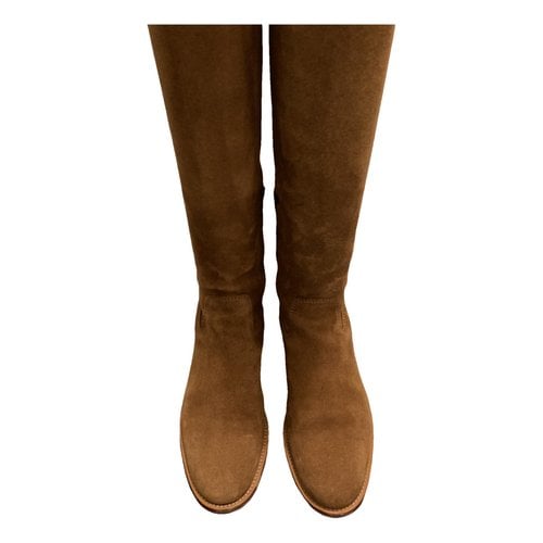 Pre-owned Fairfax & Favor Leather Riding Boots In Camel