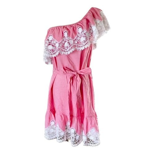 Pre-owned Miguelina Mini Dress In Pink