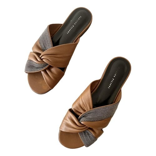 Pre-owned Fabiana Filippi Leather Sandal In Brown